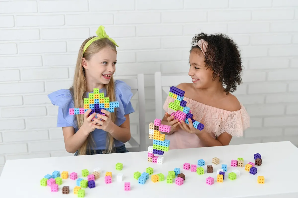 Zestaw klocków konstrukcyjnych - Meli Cube Pink 50 el. - miniatura 6