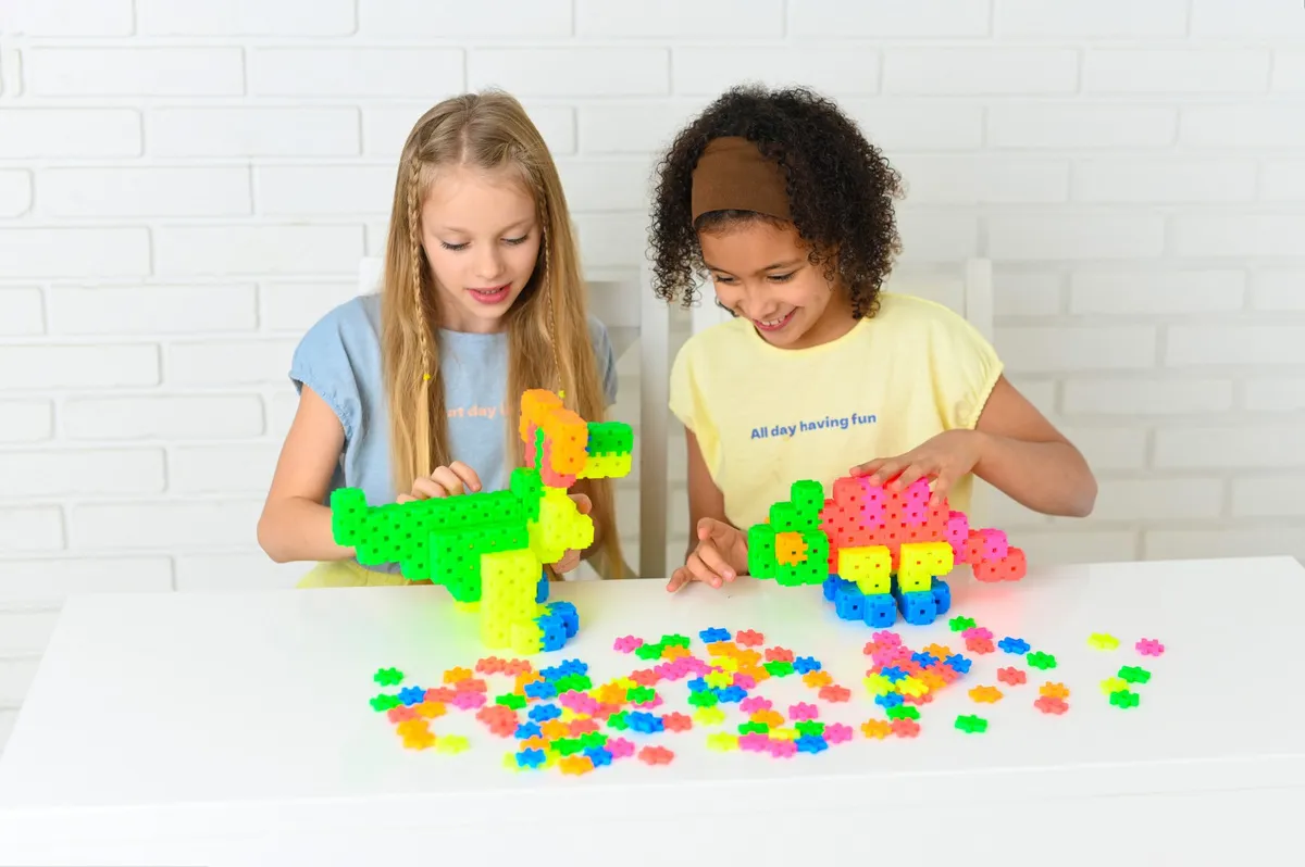 Klocki konstrukcyjne Meli Neon Basic Edu - 1200 el. - miniatura 8