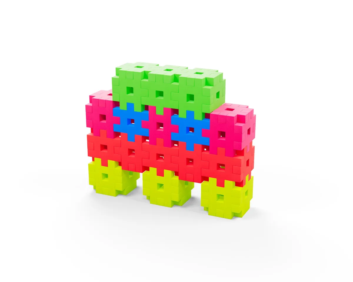 Klocki konstrukcyjne Meli Neon Basic Edu - 1200 el. - miniatura 11