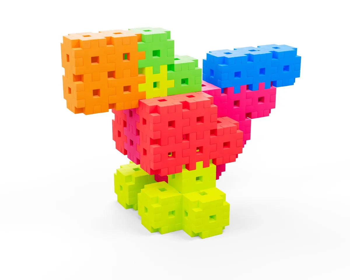 Klocki konstrukcyjne Meli Neon Basic Edu - 1200 el. - miniatura 15