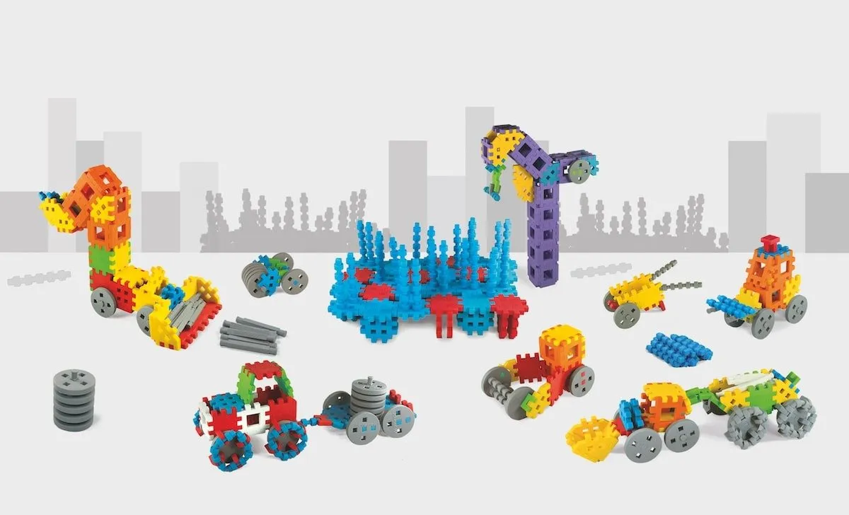 Klocki edukacyjne Marioinex Mini Waffle Wafle Konstruktor 300 elementów dla 4-latka wspierające m... - miniatura 10