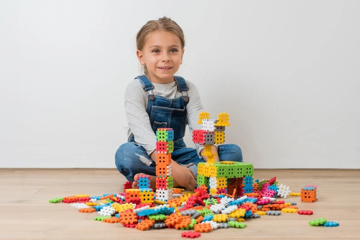 Klocki konstrukcyjne Marioinex Mini Waffle Wafle 500 elementów dla 4-latka wspierające motorykę - miniatura 12