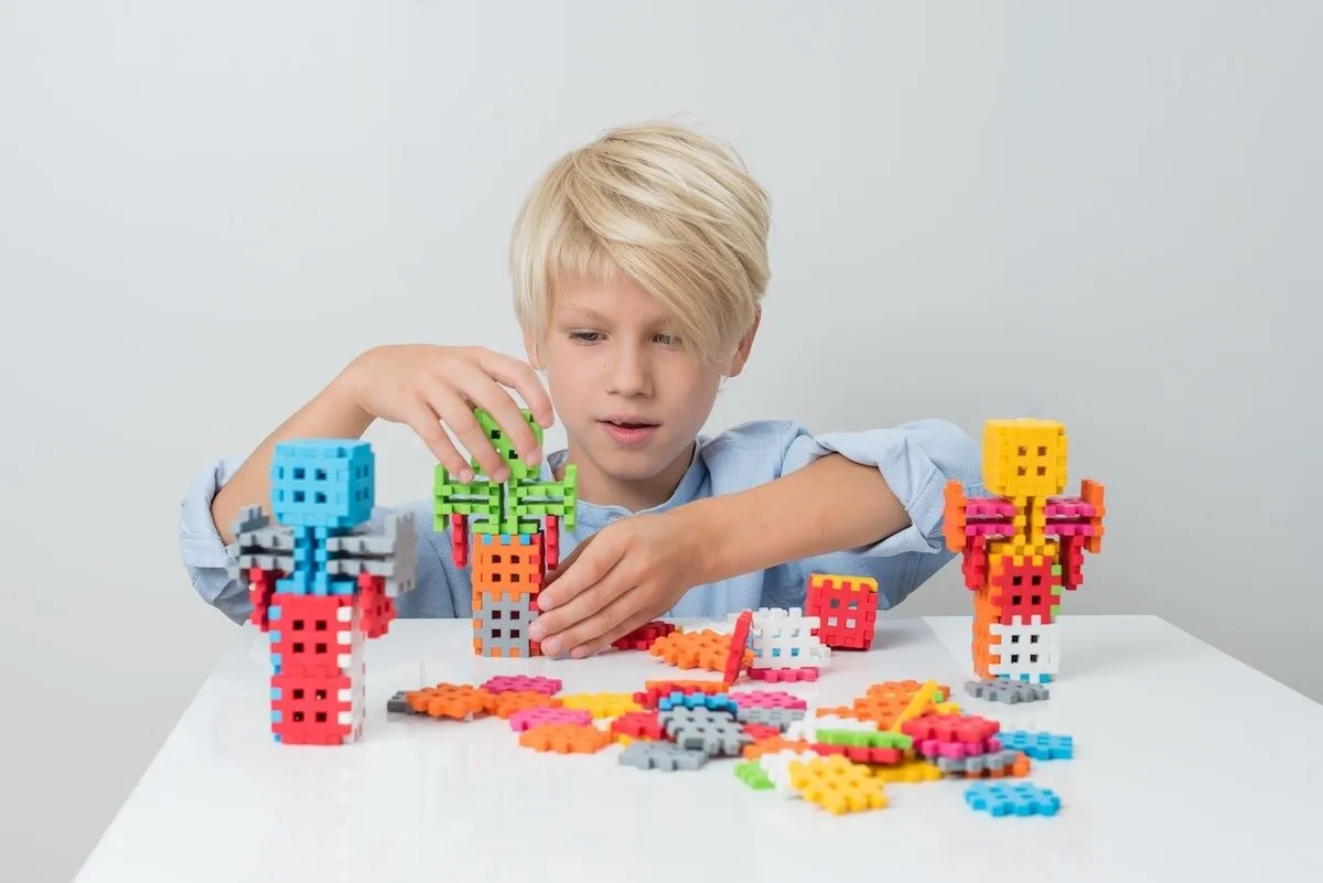 Klocki konstrukcyjne Marioinex Mini Waffle Wafle 500 elementów dla 4-latka wspierające motorykę - miniatura 16