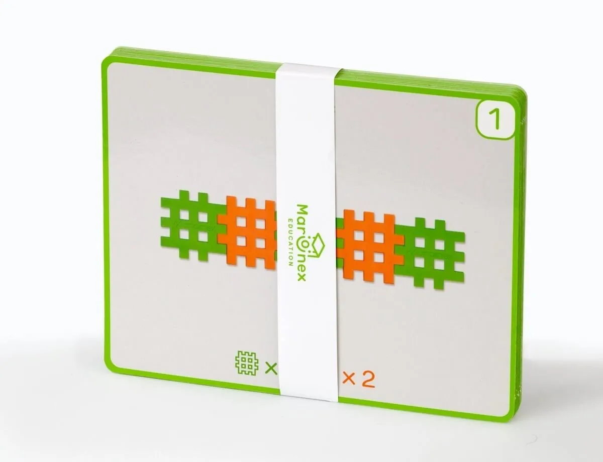 Klocki edukacyjne Marioinex Mini Waffle EDU 500 elementów dla 4-latka wspierające motorykę - miniatura 10