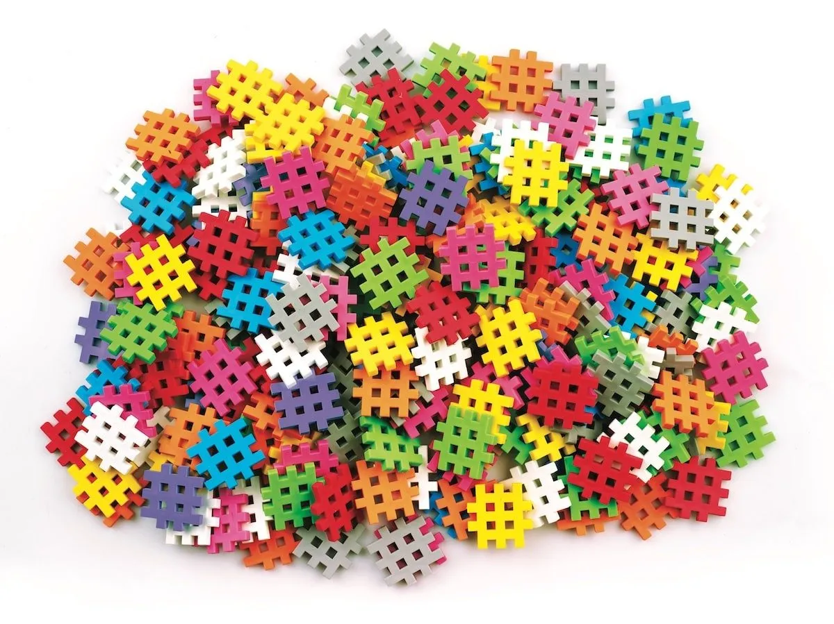 Klocki edukacyjne Marioinex Mini Waffle EDU 500 elementów dla 4-latka wspierające motorykę - miniatura 13