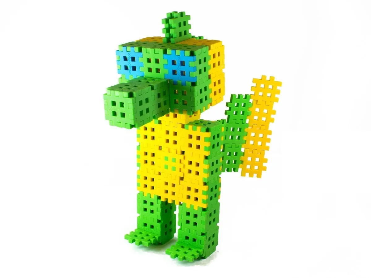 Klocki edukacyjne Marioinex Mini Waffle 140 elementów dla 4-latka wspierające motorykę - miniatura 12