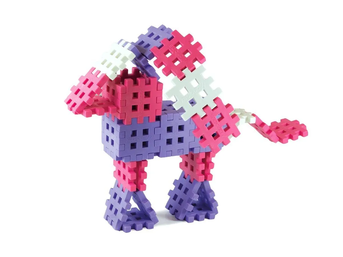 Klocki edukacyjne Marioinex Mini Waffle 140 elementów dla 4-latka wspierające motorykę - miniatura 14