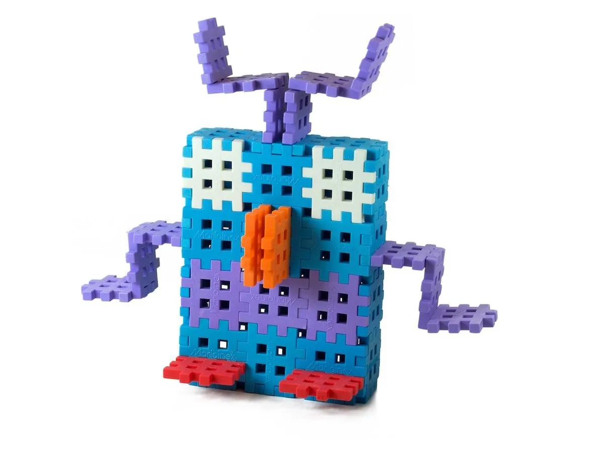 Klocki edukacyjne Marioinex Mini Waffle 140 elementów dla 4-latka wspierające motorykę - miniatura 16