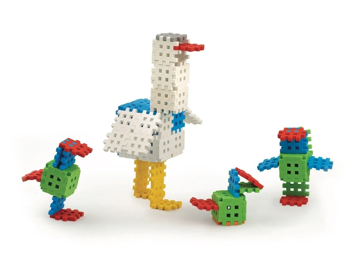 Klocki edukacyjne Marioinex Mini Waffle Konstruktor 140 elementów dla 4-latka wspierające motorykę - miniatura 15