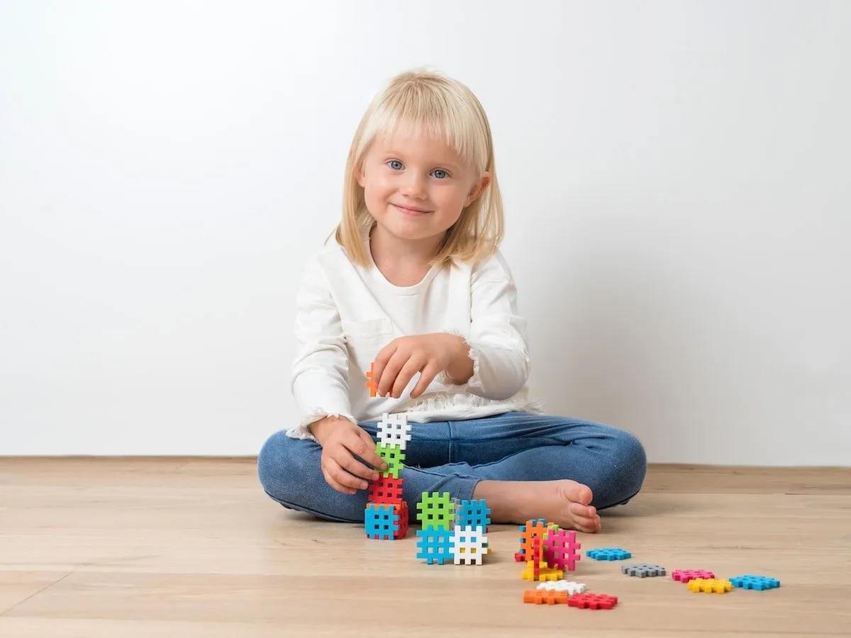 Klocki konstrukcyjne Marioinex Mini Waffle Pastel 140 elementów dla 4-latka wspierające motorykę - miniatura 12