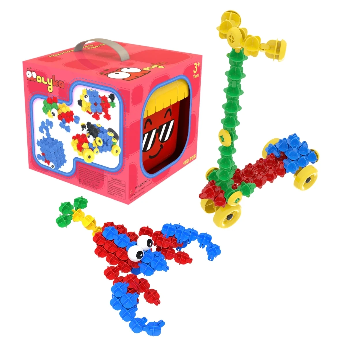 Klocki konstrukcyjne Molyka RED Box 159 elementów 3+ – Molyka - zdjęcie główne