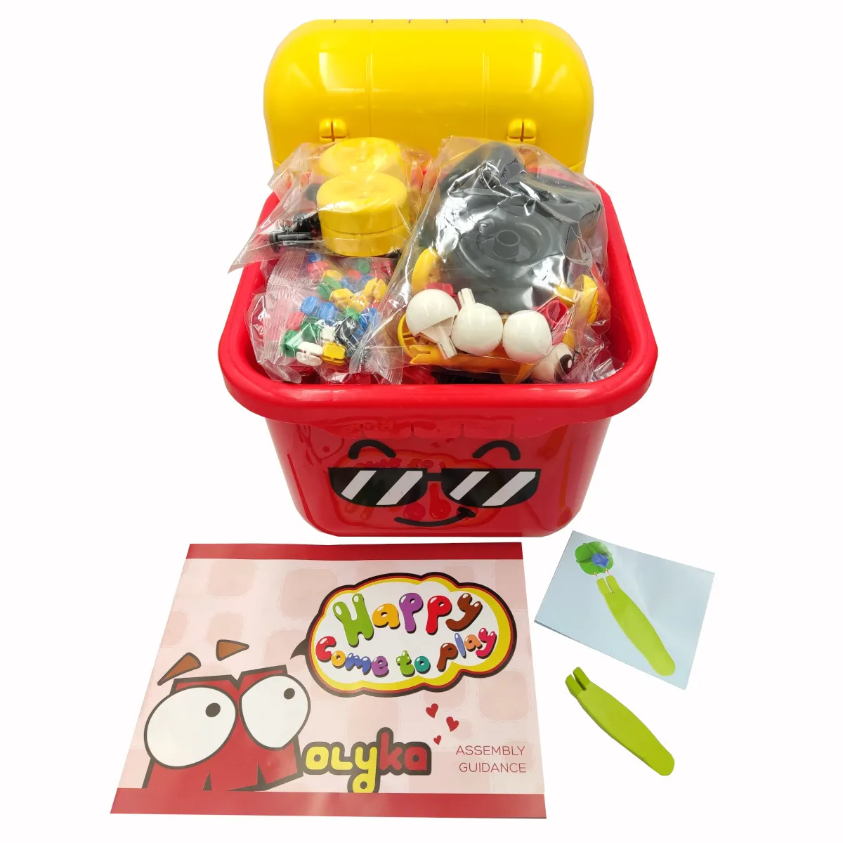 Klocki konstrukcyjne Molyka RED Box 159 elementów 3+ – Molyka - miniatura 3