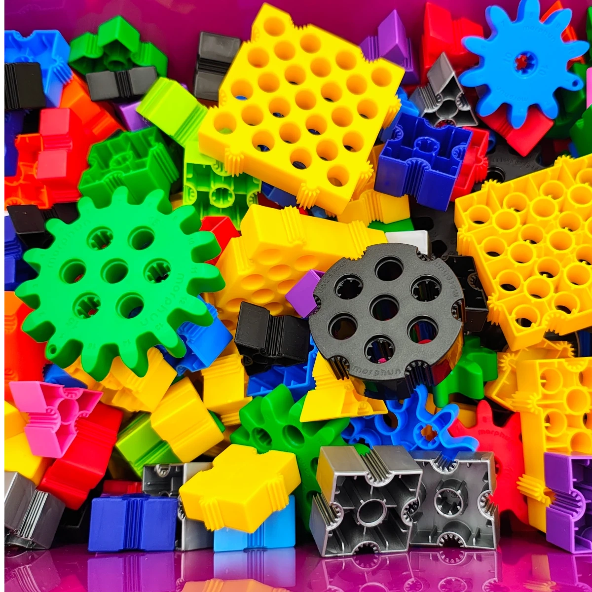 Zestaw klocków konstrukcyjnych Morphun Gearphun 500 el. + Instrukcje 60 str. A4 - miniatura 3