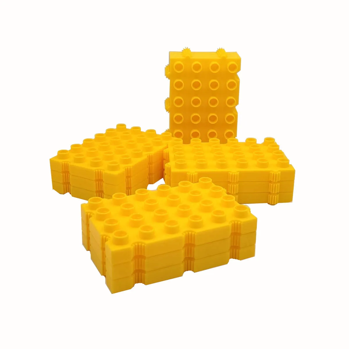 Baza płytka konstrukcyjna do klocków Morphun - żółta - 12 el. - miniatura 2