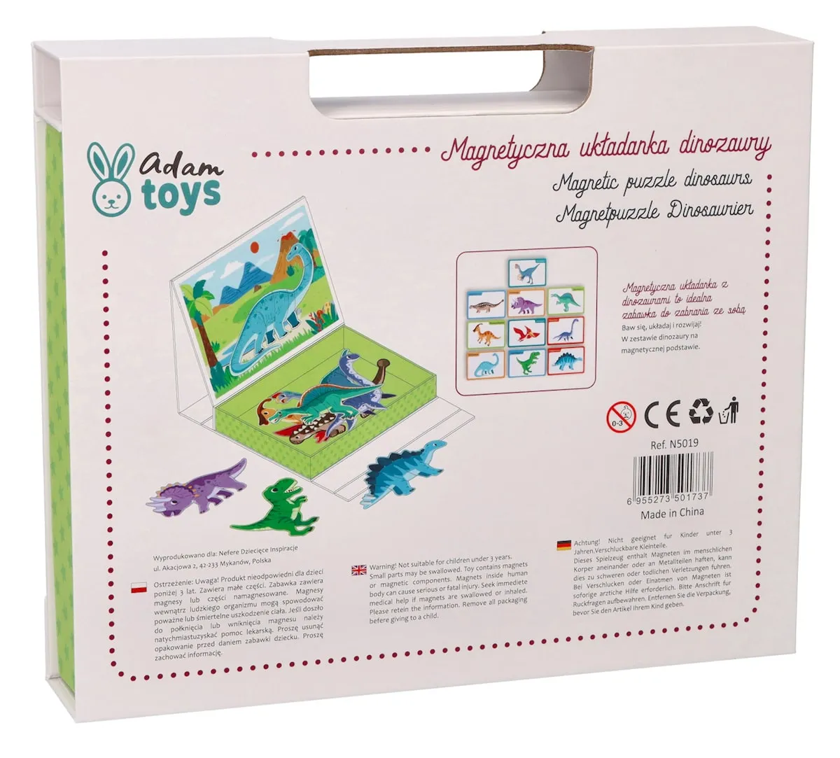 Tablica układanka magnetyczna - Dinozaury - miniatura 7