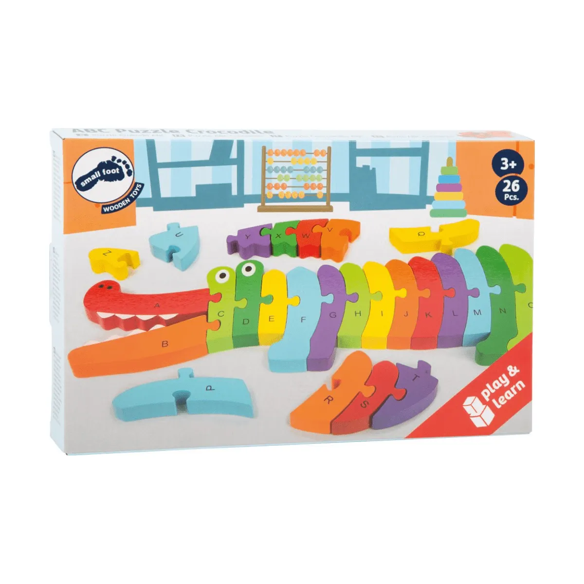 Układanka puzzle krokodyl - nauka literek ABC - miniatura 4