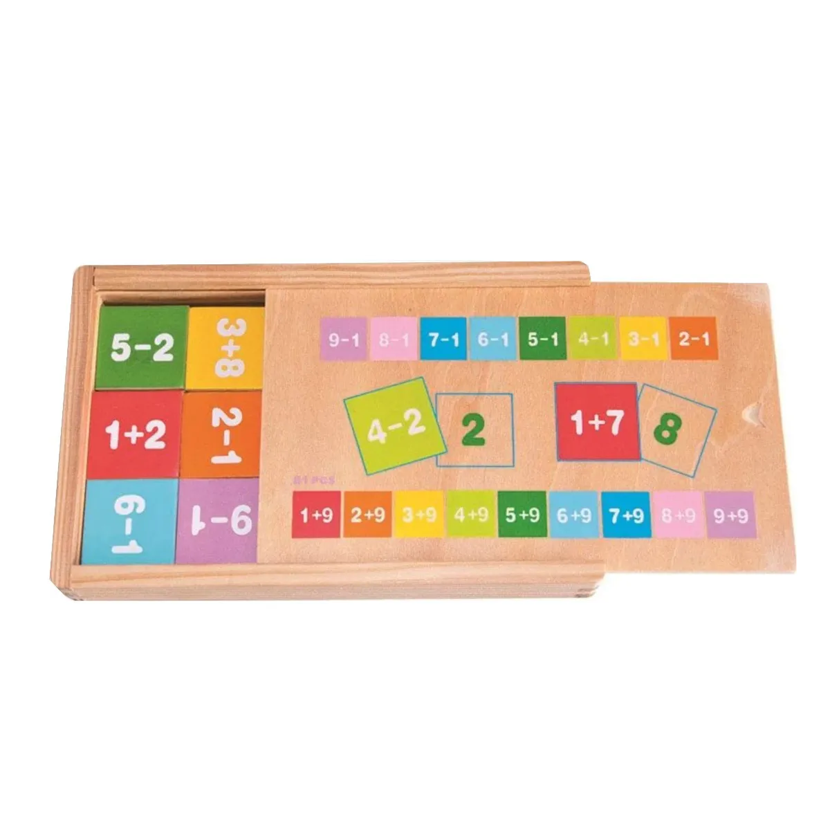 Dodawanie i odejmowanie na tabliczkach - 81 el. - Woody