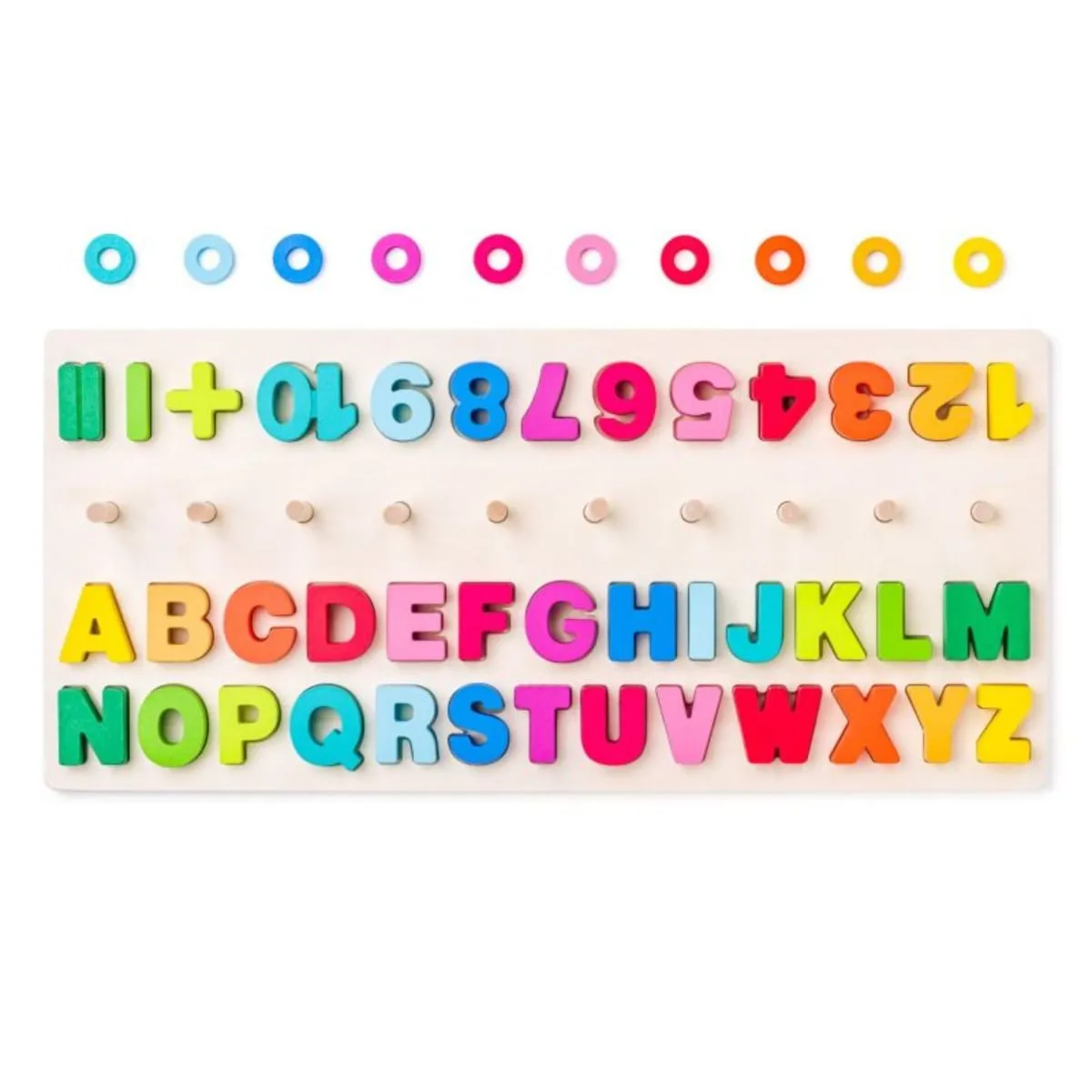 Tablica puzzle alfanumeryczne z literami i cyframi + znaki - miniatura 5