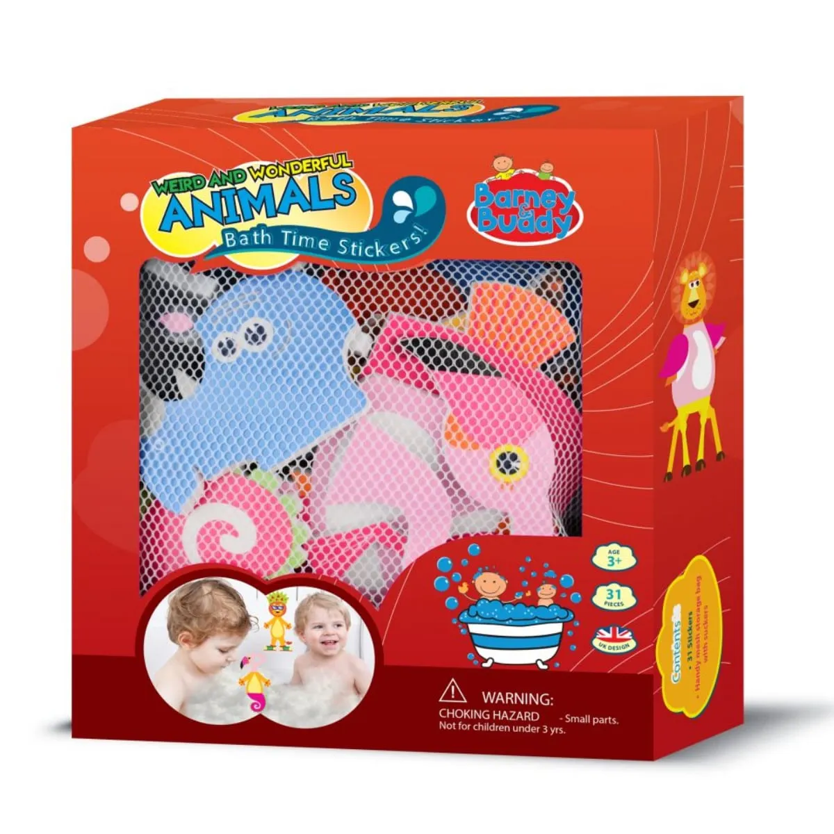 Naklejki do kąpieli - Zwierzaki - Buddy&amp;Barney