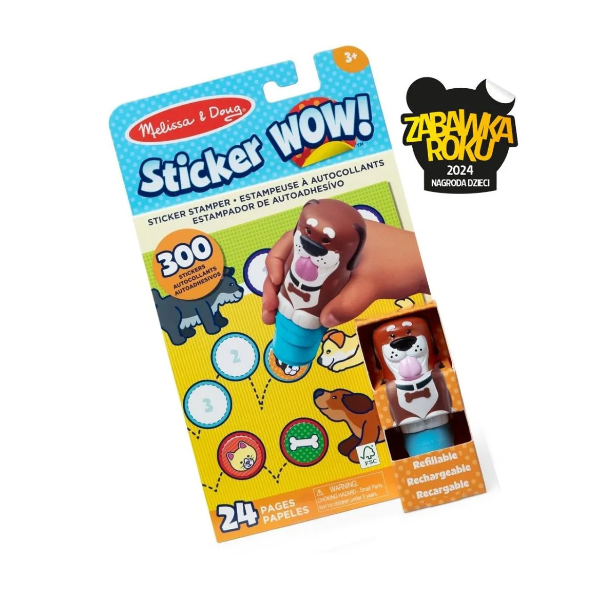 Sticker Wow - Książeczka i stempelek z naklejkami - Pies - Melissa&amp;Doug