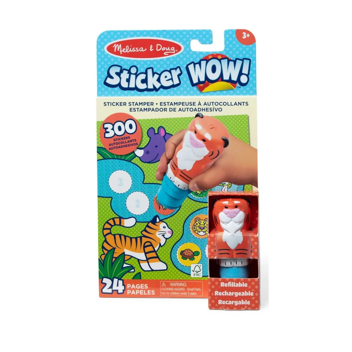 Sticker Wow - Książeczka i stempelek z naklejkami - Tygrys - miniatura 4