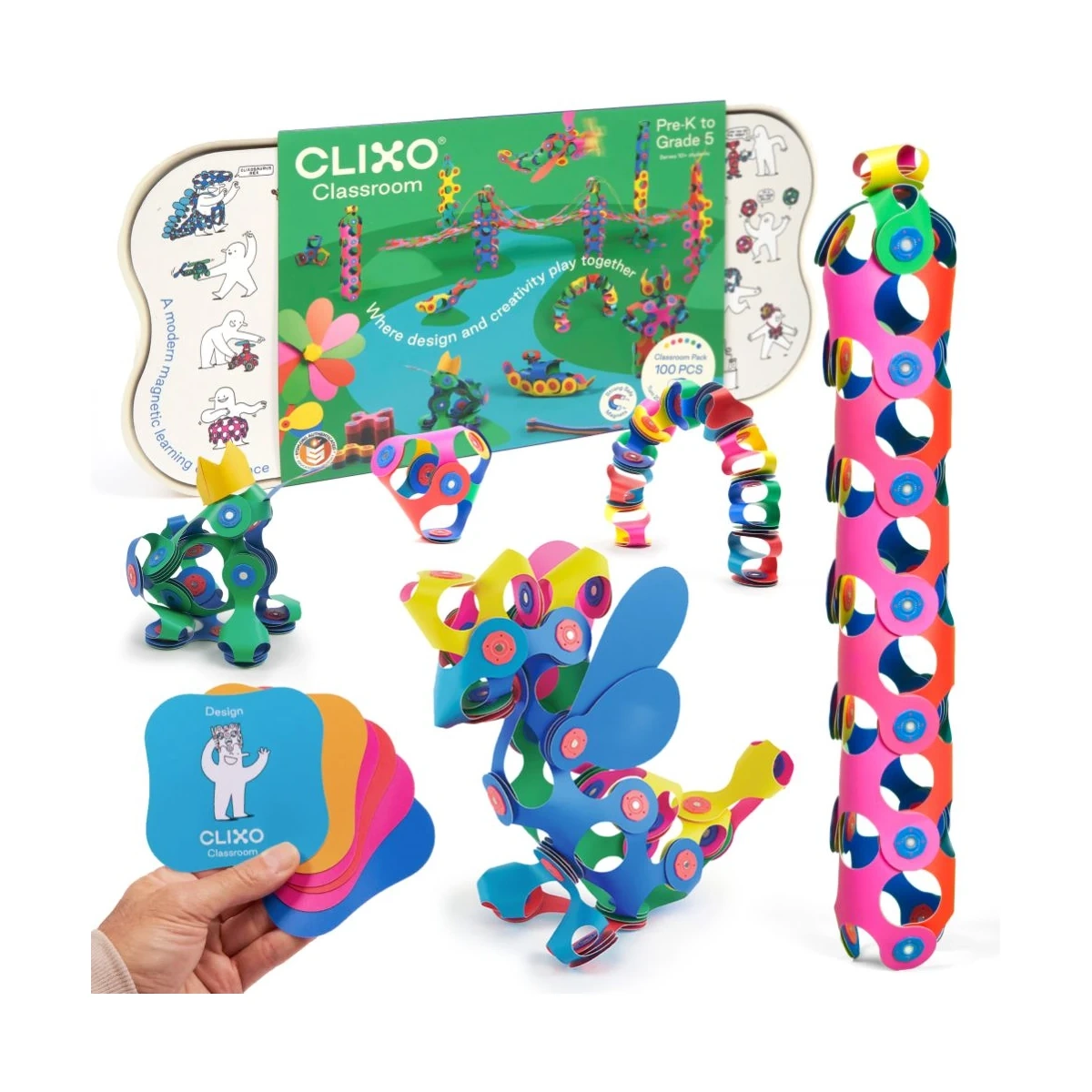 Klocki magnetyczne Clixo - Classroom pack - 100 el. - Clixo