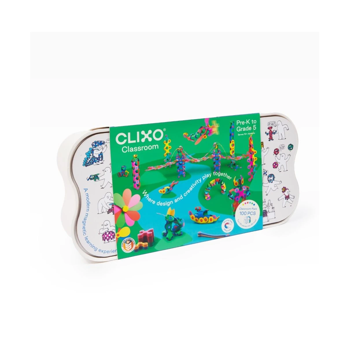 Klocki magnetyczne Clixo - Classroom pack - 100 el. - miniatura 6