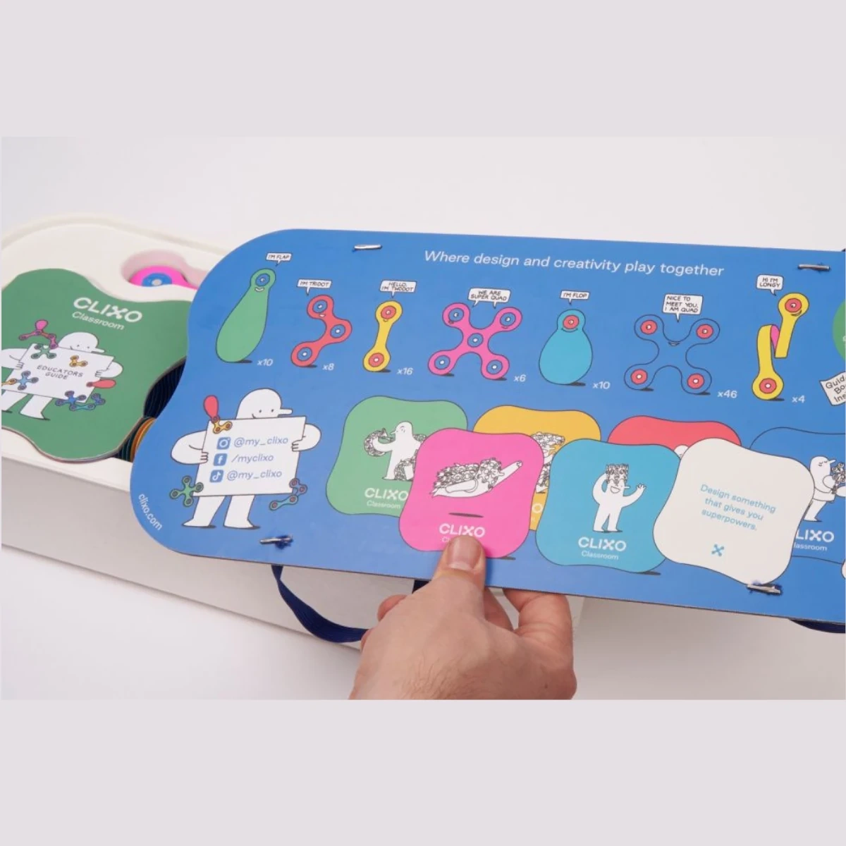 Klocki magnetyczne Clixo - Classroom pack - 100 el. - miniatura 7