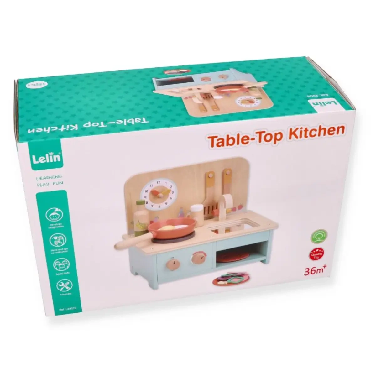 Mała drewniana kuchnia z akcesoriami - miniatura 6