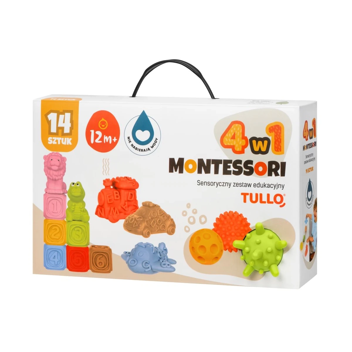 Duży zestaw zabawek sensorycznych z pojazdami - 14 el. - miniatura 6