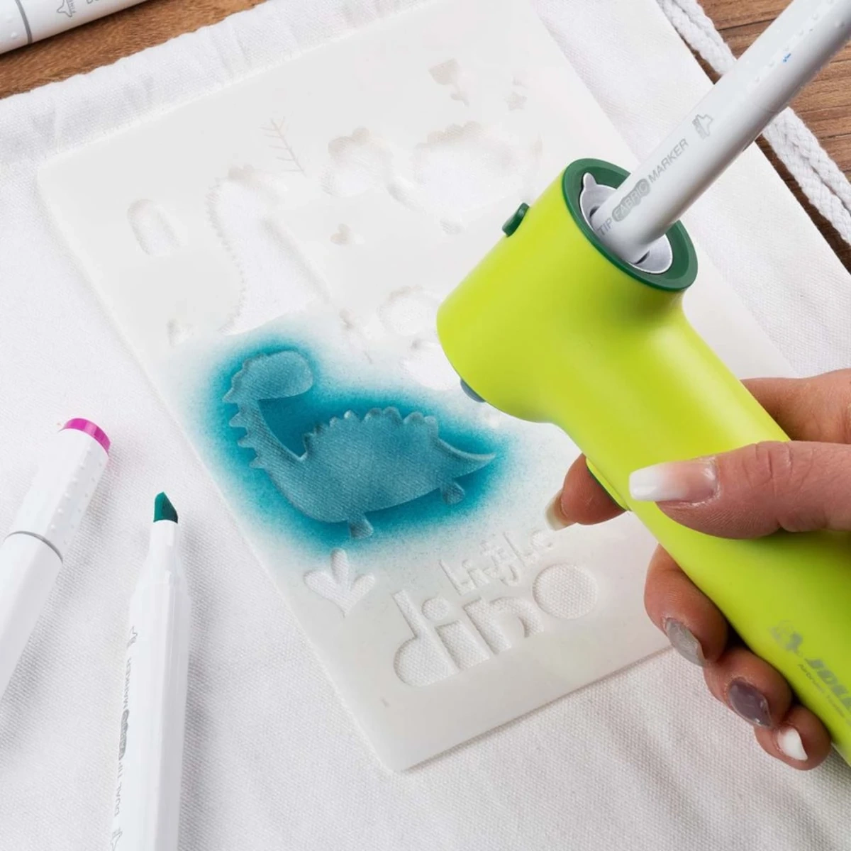 Airbrush Textile - kreatywny zestaw do tkanin - miniatura 5