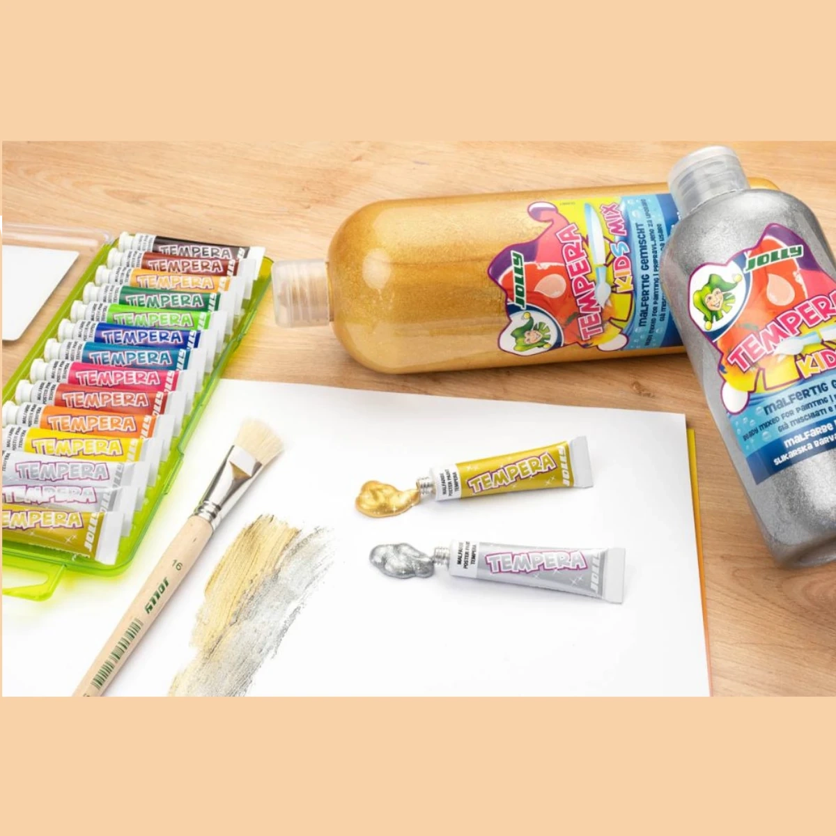 Farby Jolly tempera - 12szt + metaliczne - miniatura 5