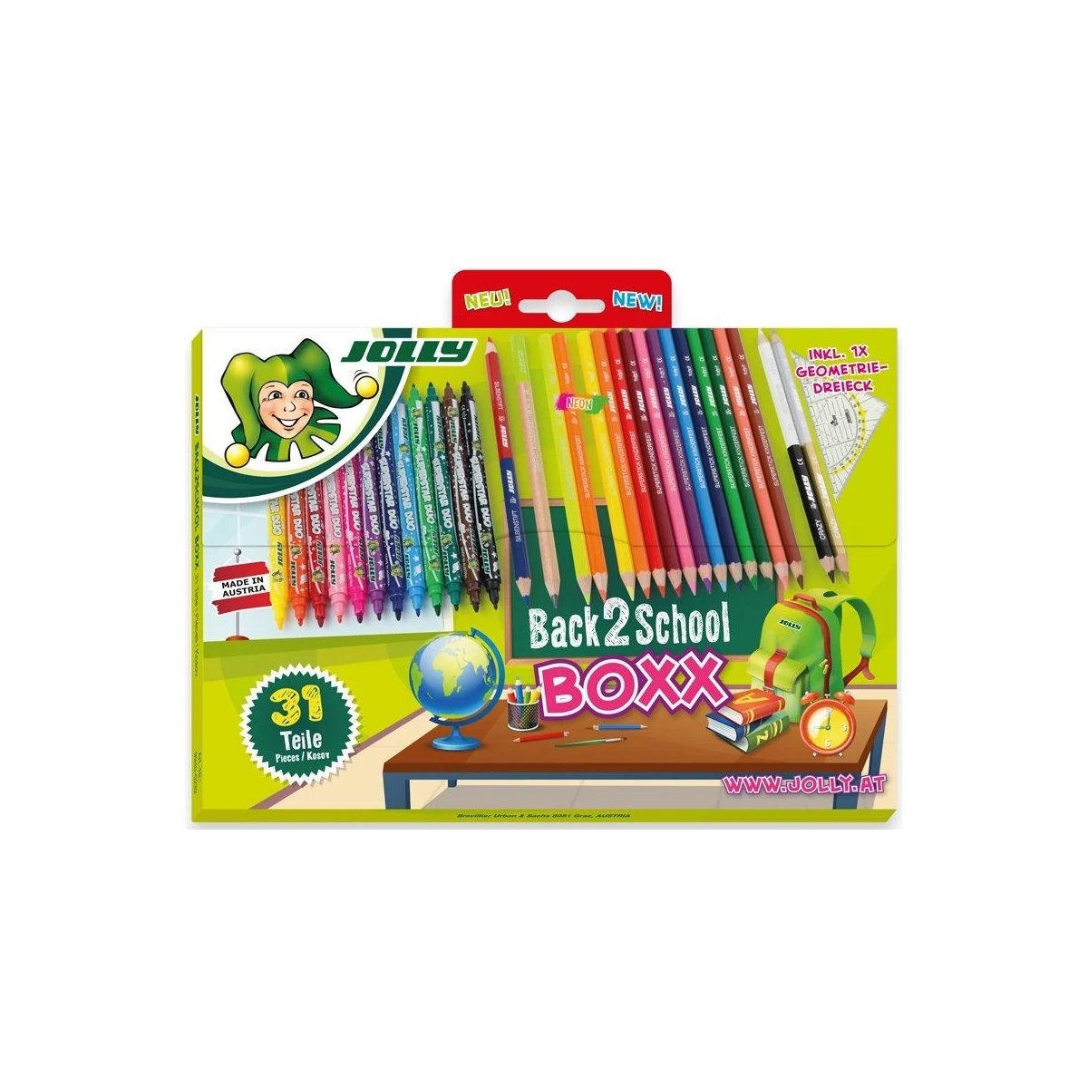 Zestaw Back 2 School - kredki + mazaki - 31 el. - Jolly
