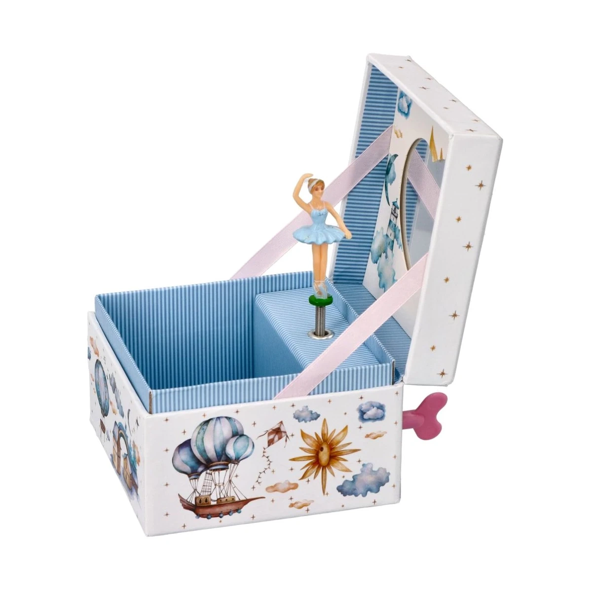 Niebieska pozytywka " Sweet Dreams" - szkatułka z baletnicą - miniatura 4