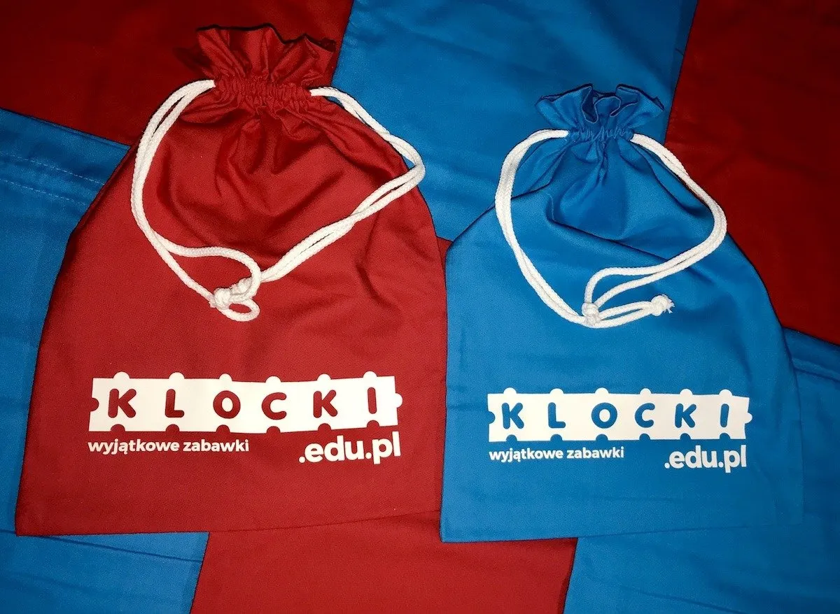 Bawełniany woreczek na klocki 30x40 cm - miniatura 2