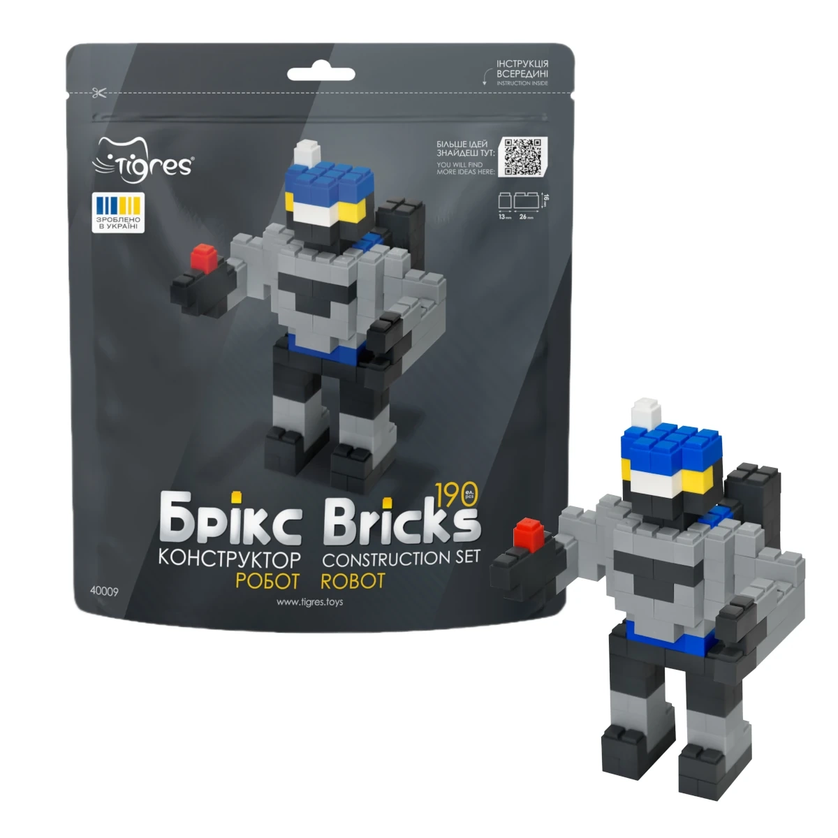 Klocki konstrukcyjne Bricks - Robot - 190 el. - Tigres