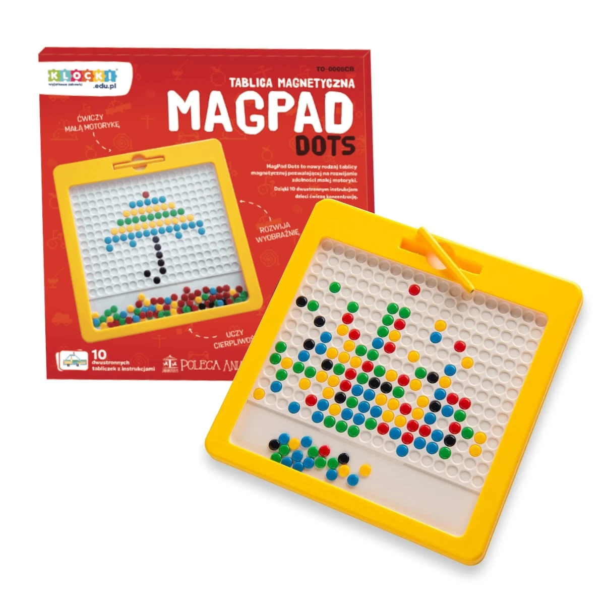 Tablica magnetyczna MagPad Dots - żółta - klocki.edu.pl
