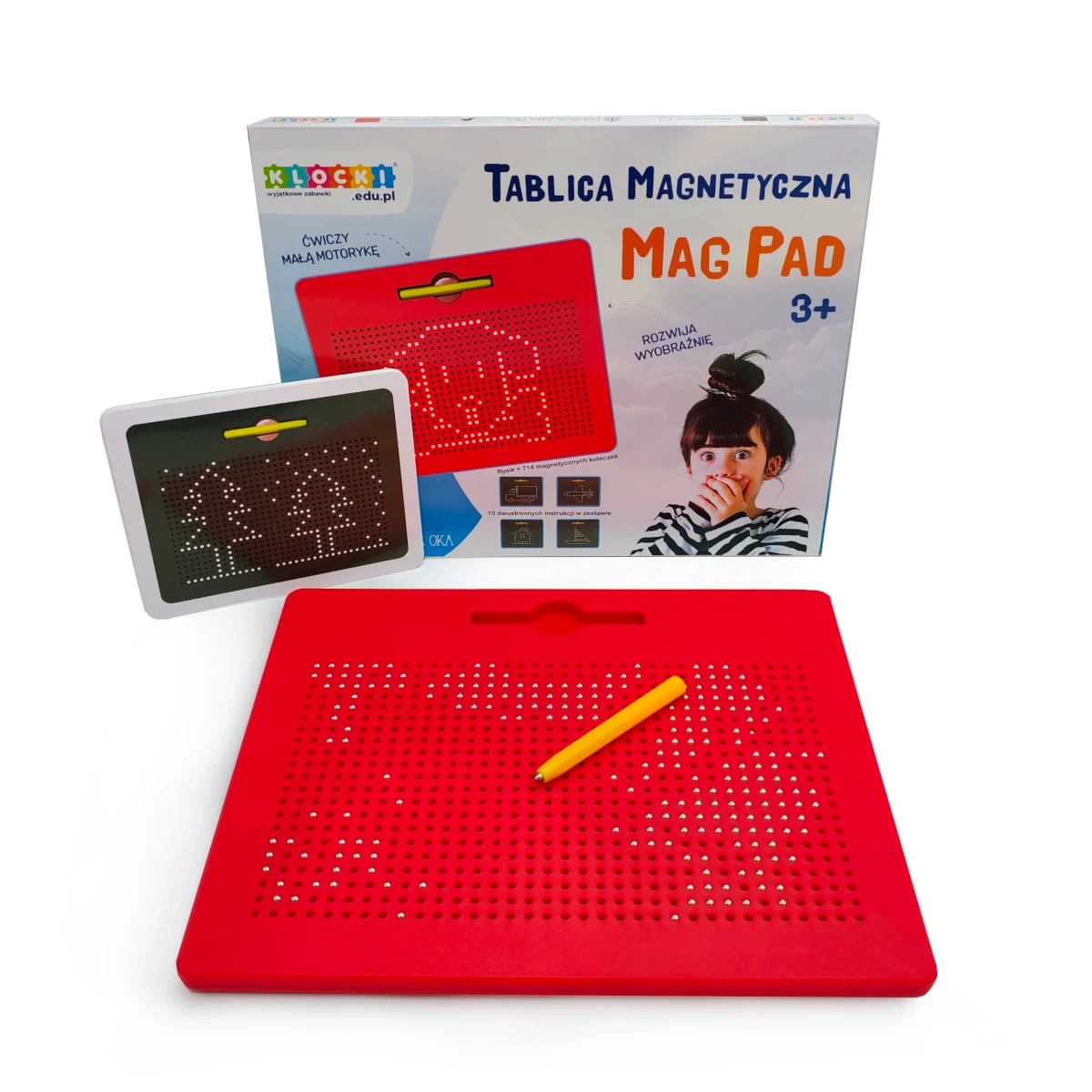 Tablica magnetyczna Nowy MagPad [czerwona] - klocki.edu.pl