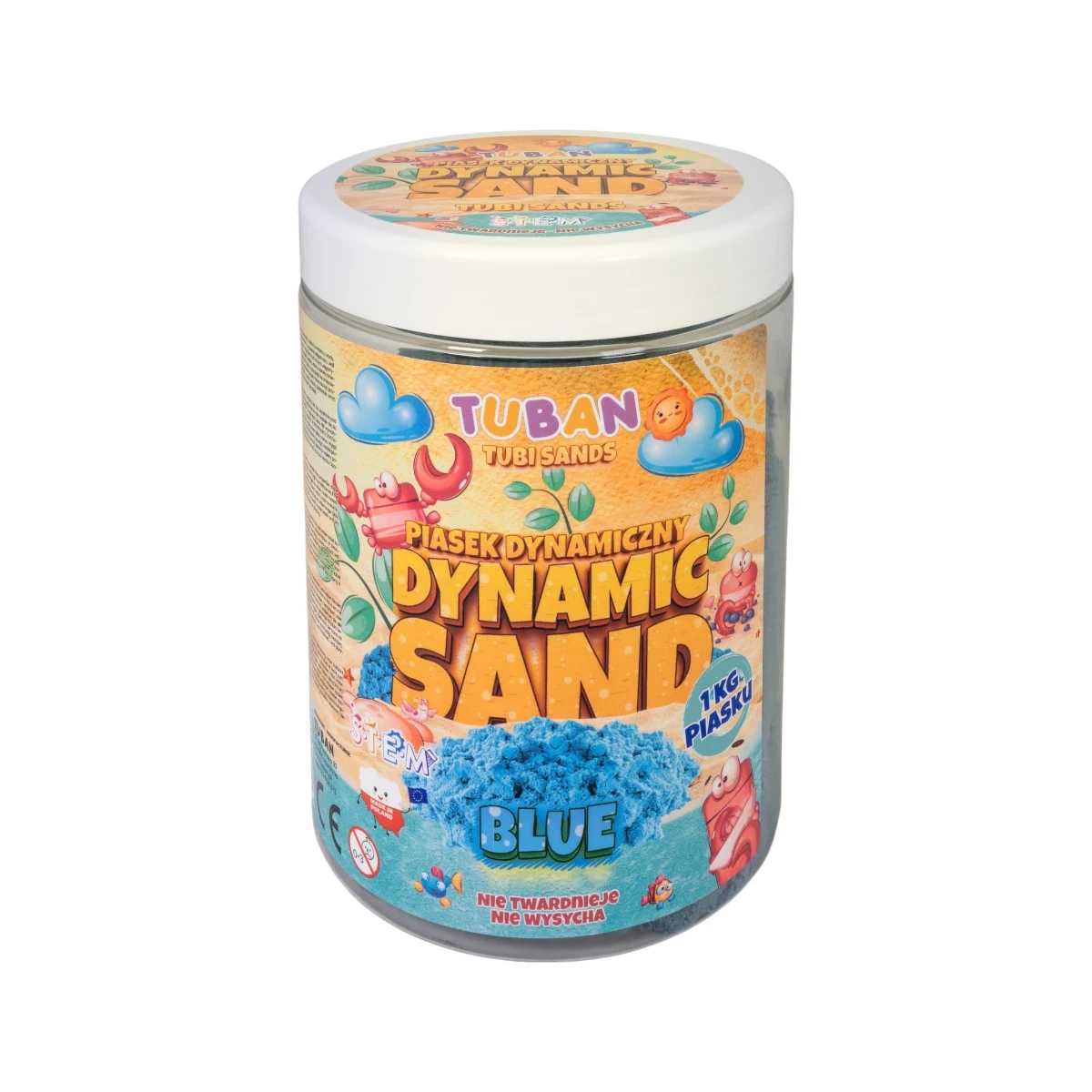 Piasek dynamiczny - niebieski - 1kg - Tuban