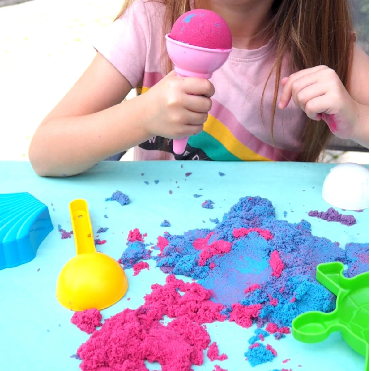 Piasek dynamiczny - fioletowy - 1kg - miniatura 9