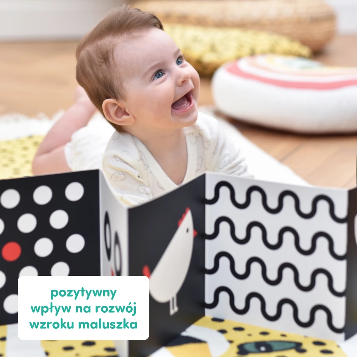 Karty kontrastowe CzuCzu Starter malucha z książeczkami harmonijkami 0-6 miesięcy - miniatura 7