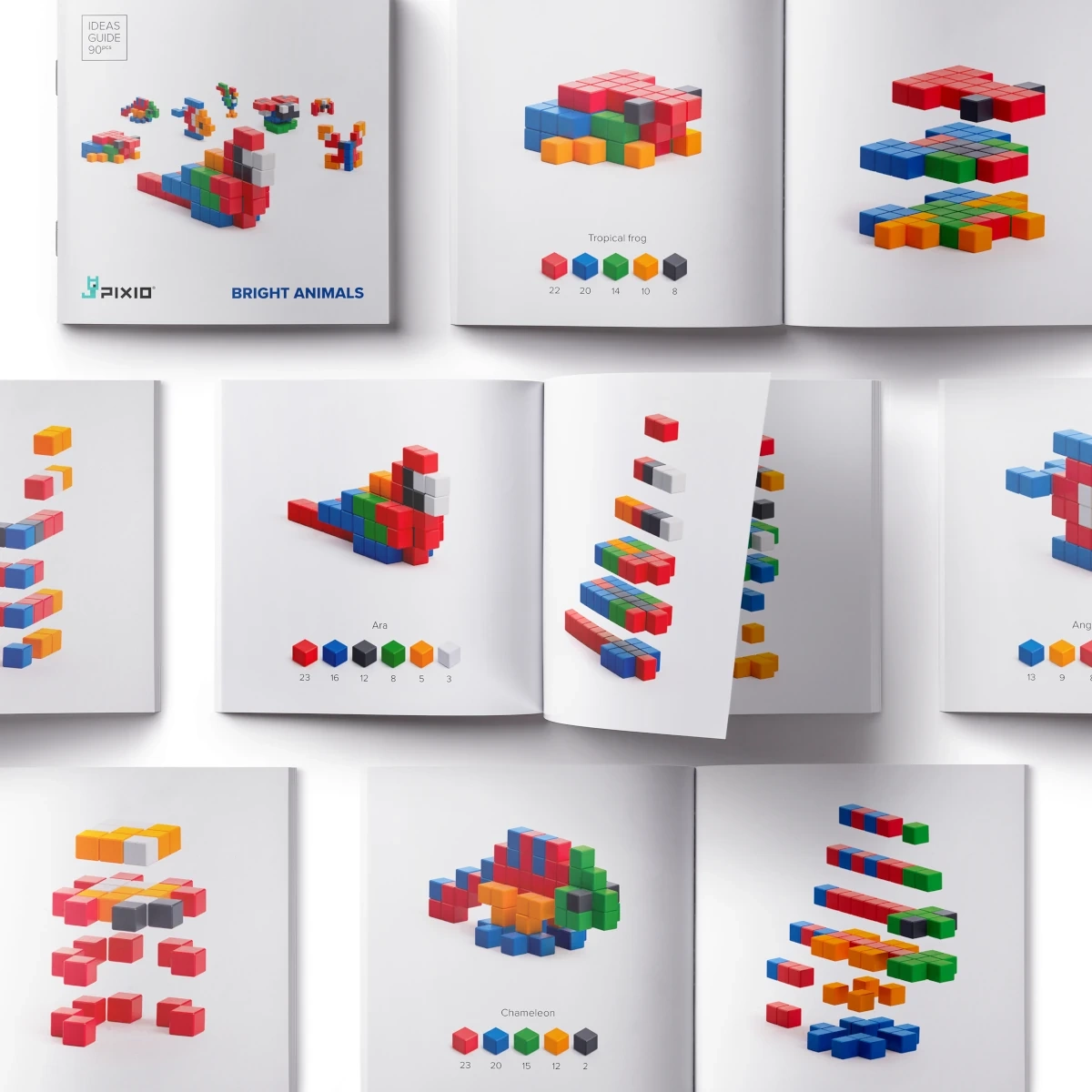 Klocki magnetyczne Pixio Bright Animals zwierzęta 90 elementów 6+ - miniatura 7