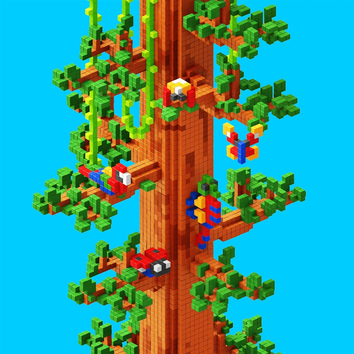 Klocki magnetyczne Pixio Bright Animals zwierzęta 90 elementów 6+ - miniatura 8