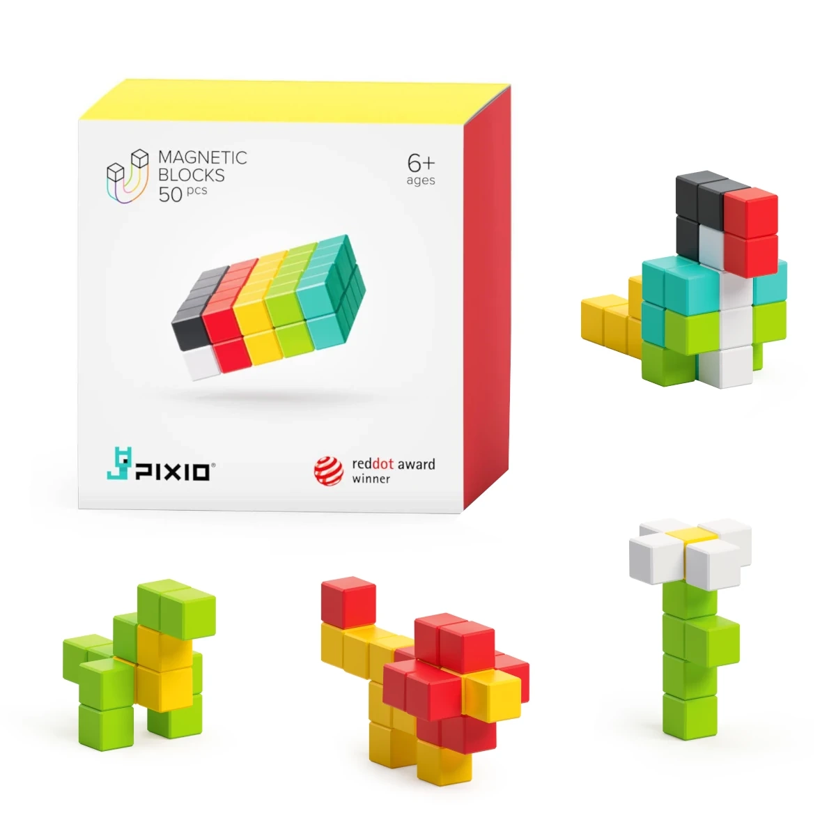 Klocki magnetyczne Pixio Design Series 50 elementów 6+ - Pixio