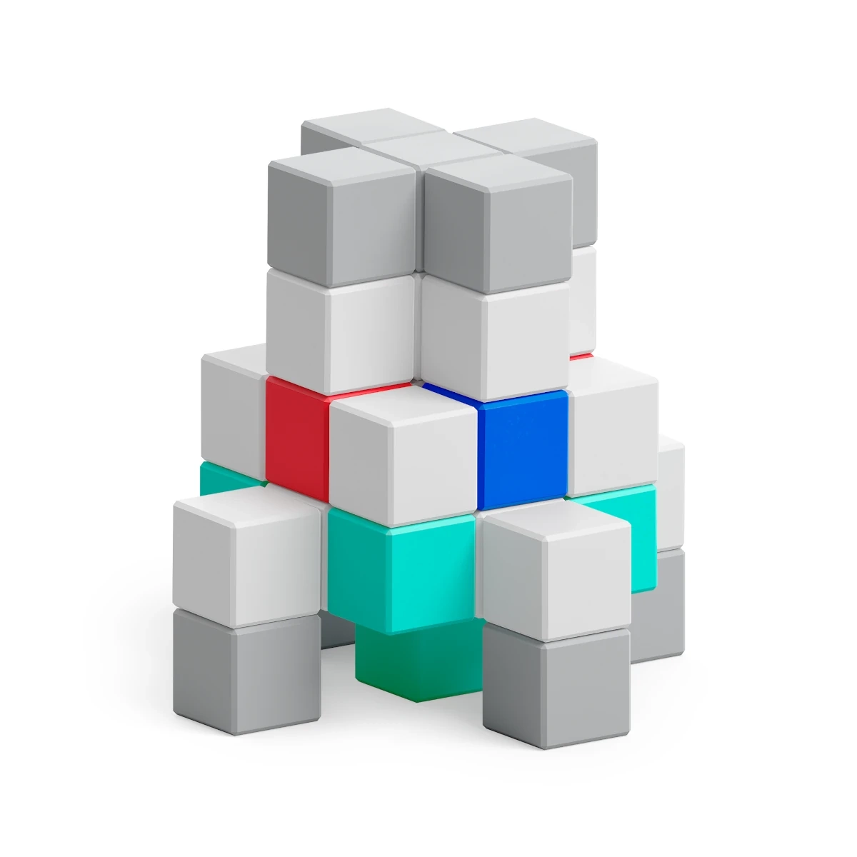 Klocki magnetyczne Pixio NASA Space Colony Outpost 60 elementów 6+ - miniatura 2