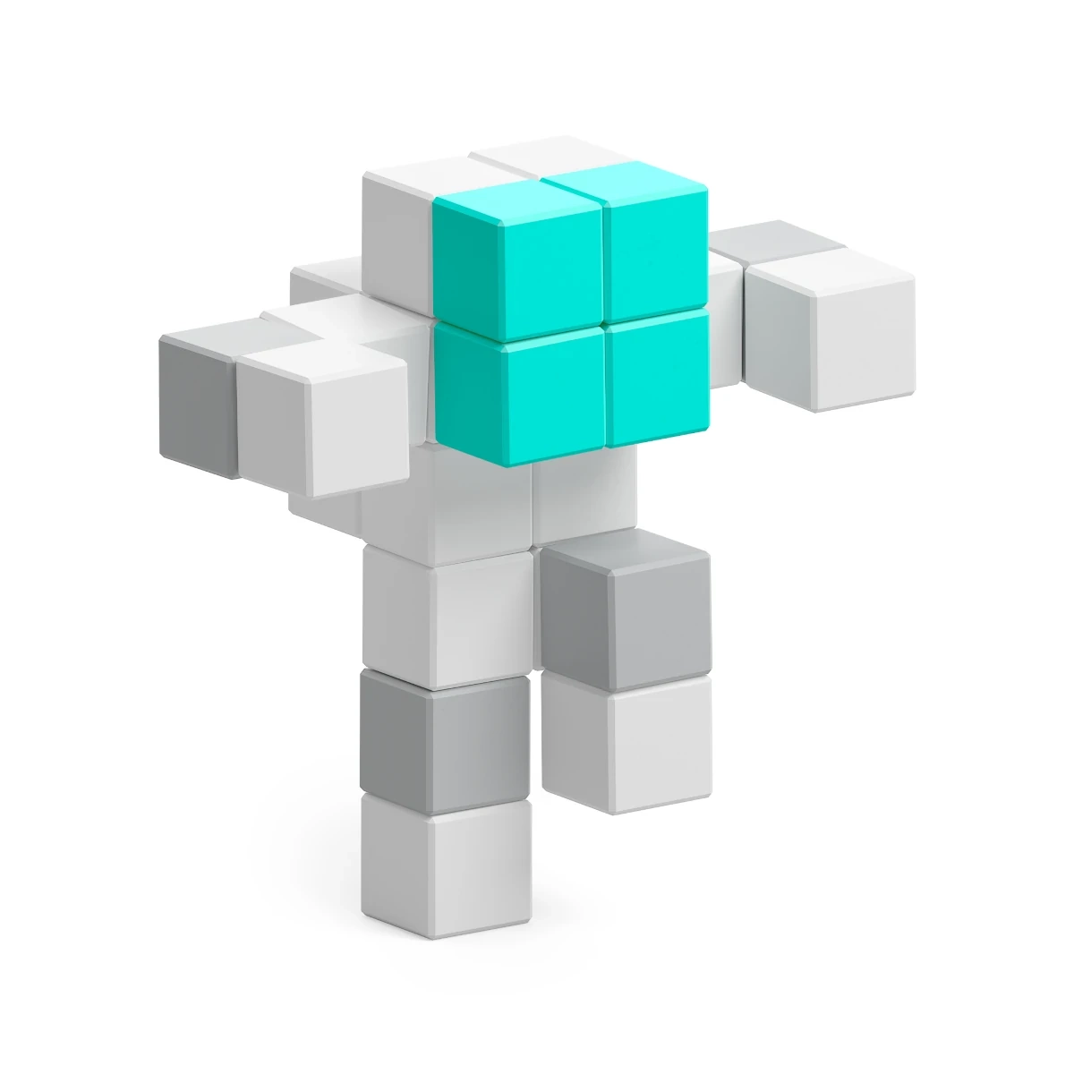 Klocki magnetyczne Pixio NASA Space Colony Outpost 60 elementów 6+ - miniatura 4