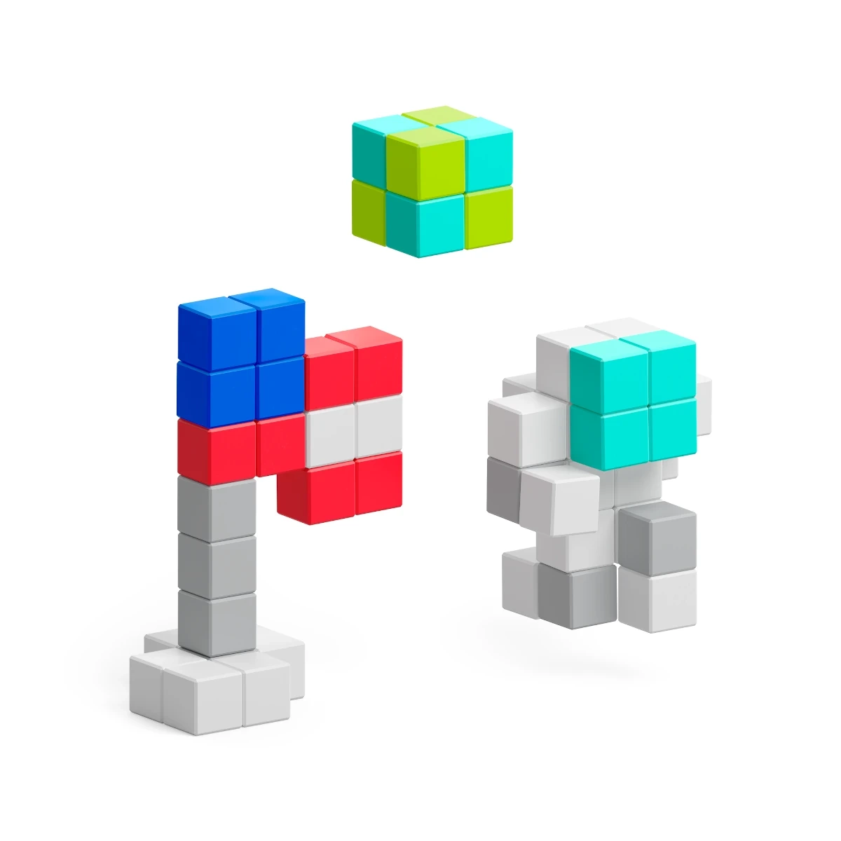 Klocki magnetyczne Pixio NASA Space Colony Outpost 60 elementów 6+ - miniatura 5