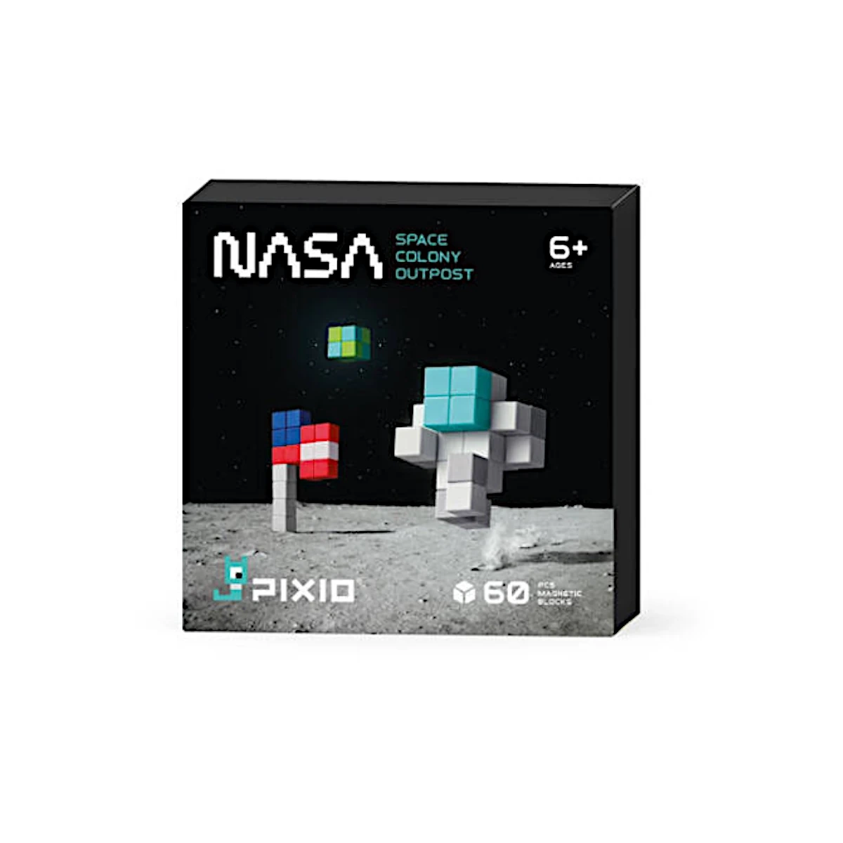 Klocki magnetyczne Pixio NASA Space Colony Outpost 60 elementów 6+ - miniatura 6