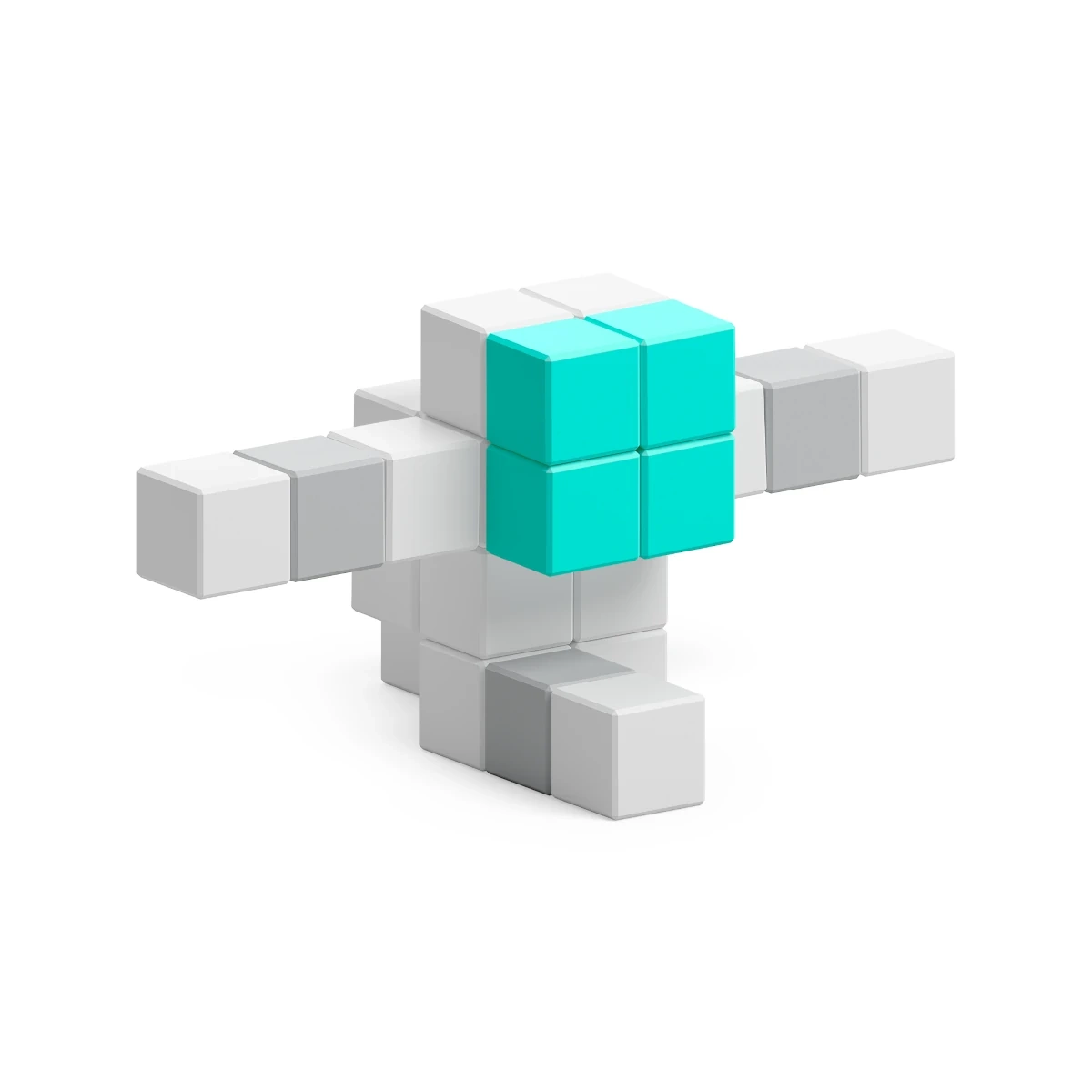 Klocki magnetyczne Pixio NASA Space Colony Outpost 60 elementów 6+ - miniatura 8