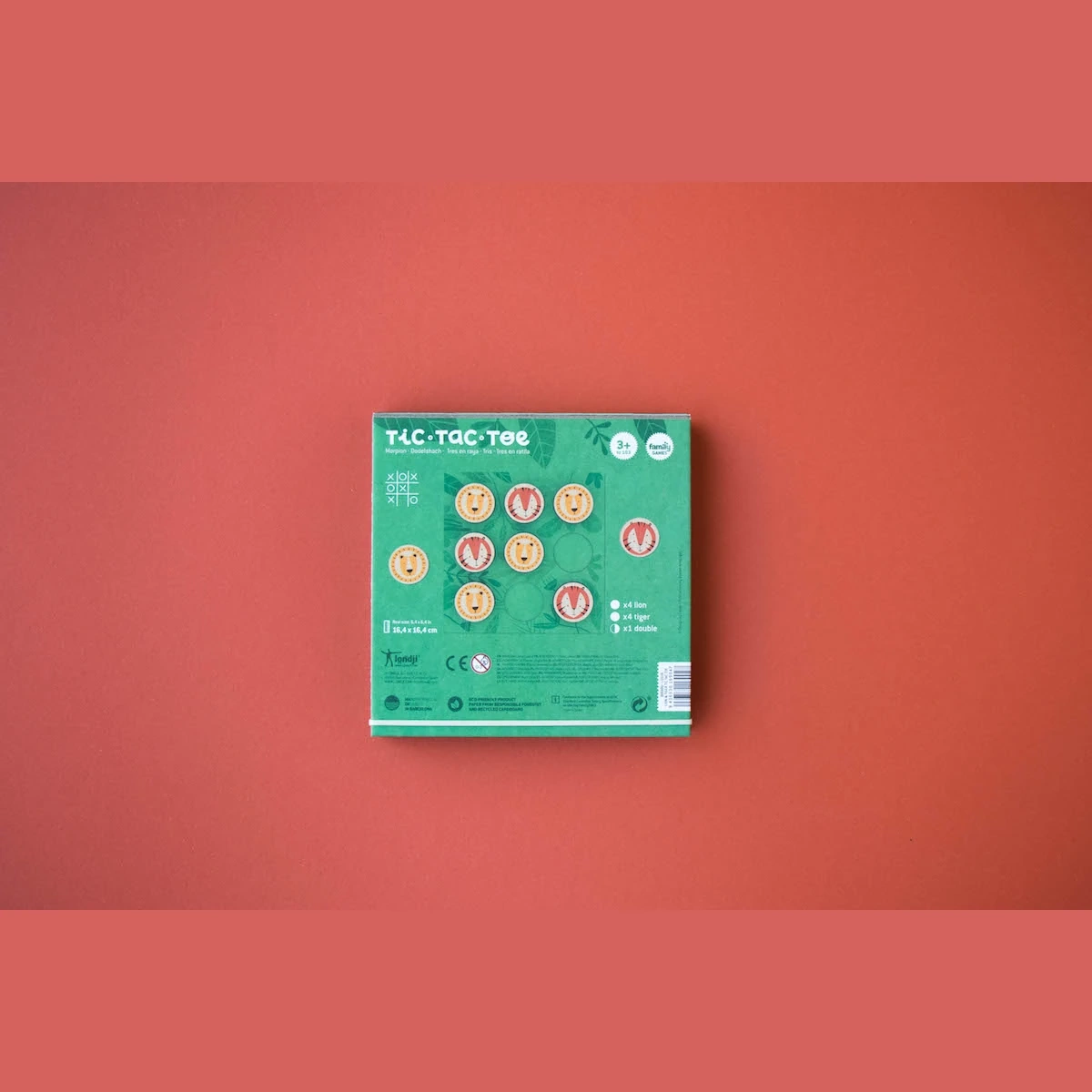 Gra kółko i krzyżyk Londji Lew i tygrys drewniana 4+ - miniatura 6